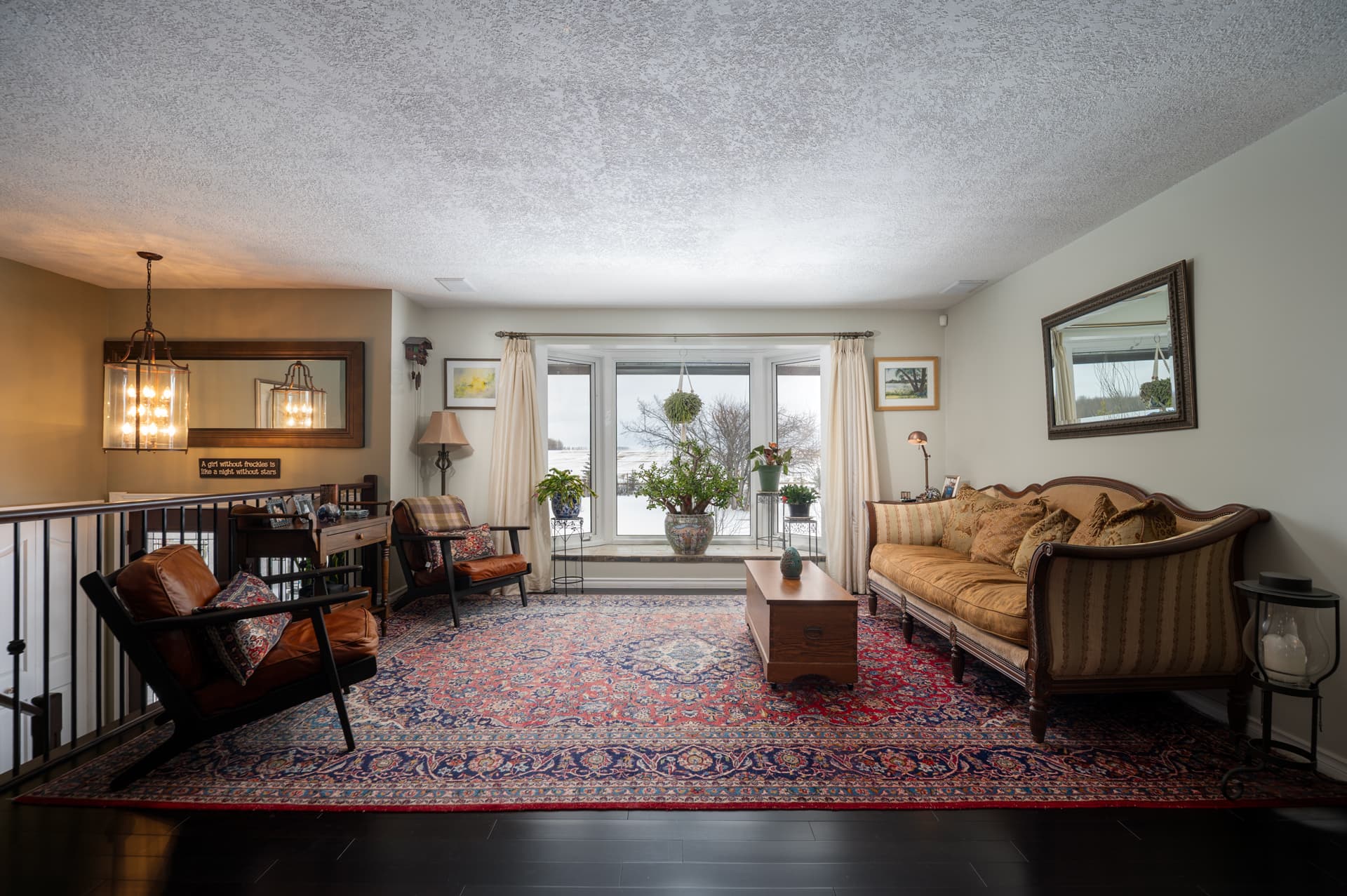 Living room in the country acreage delivery demo