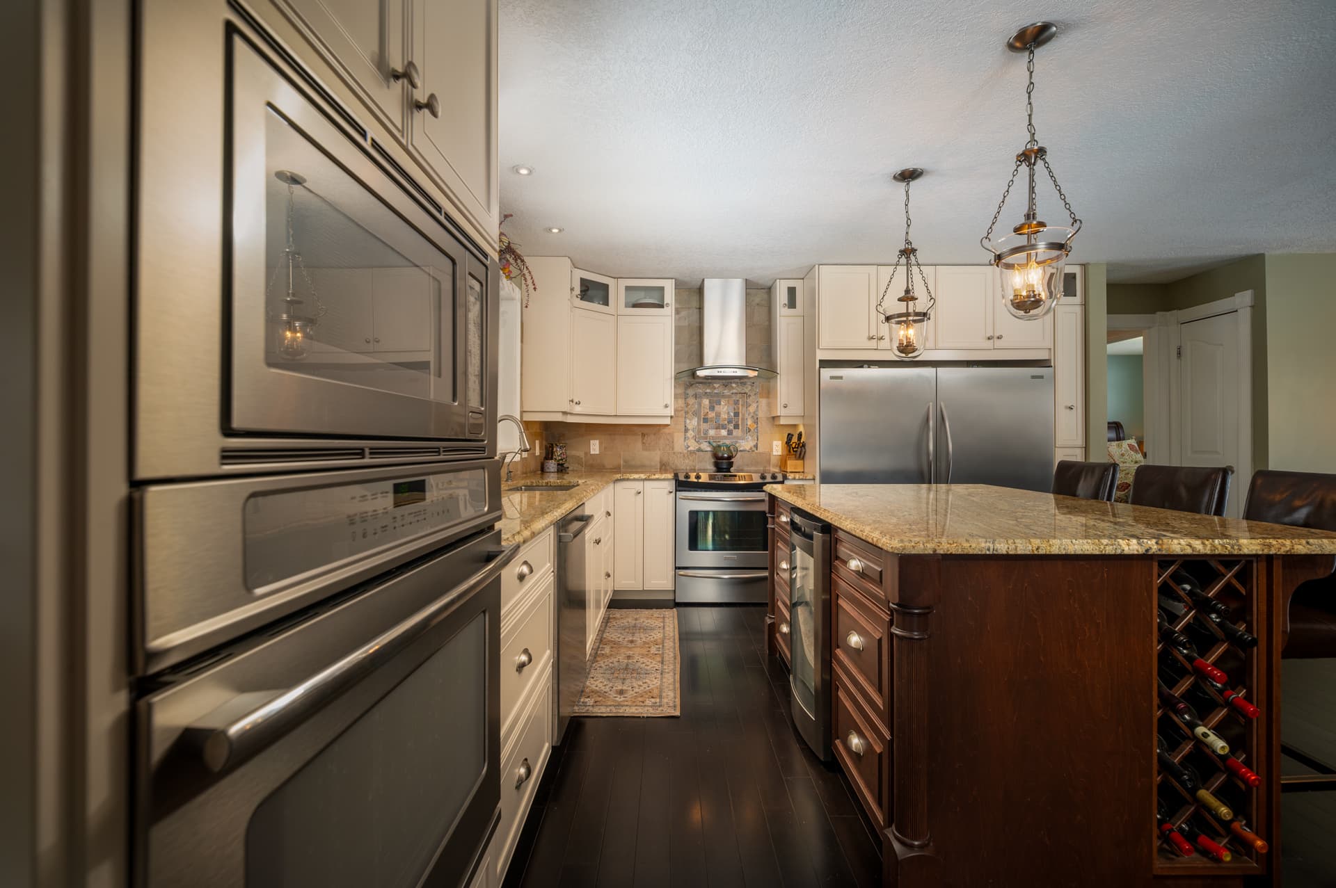 Kitchen view in the country acreage delivery demo