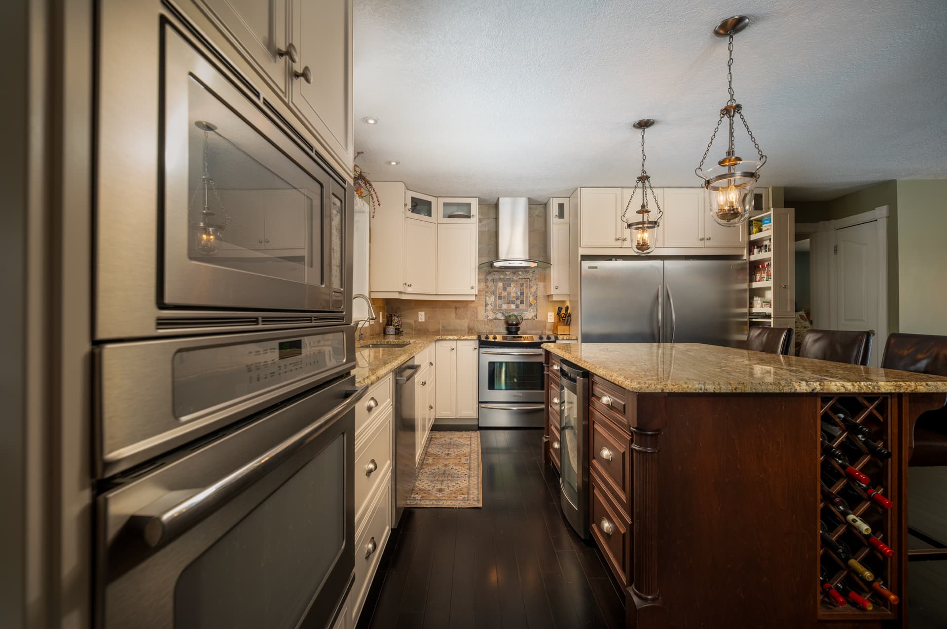 Kitchen alternate view in the country acreage delivery demo