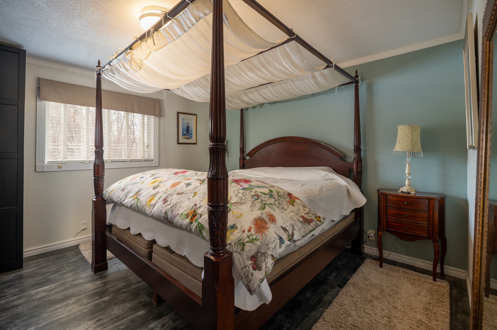 Primary bedroom in the country acreage delivery demo