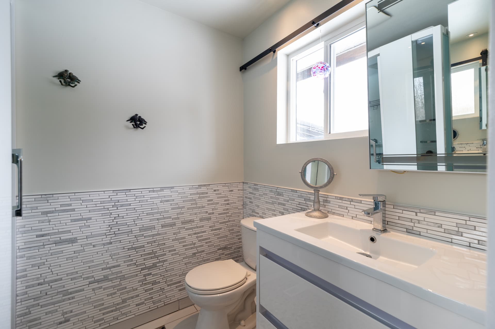 Primary bathroom detail in the country acreage delivery demo