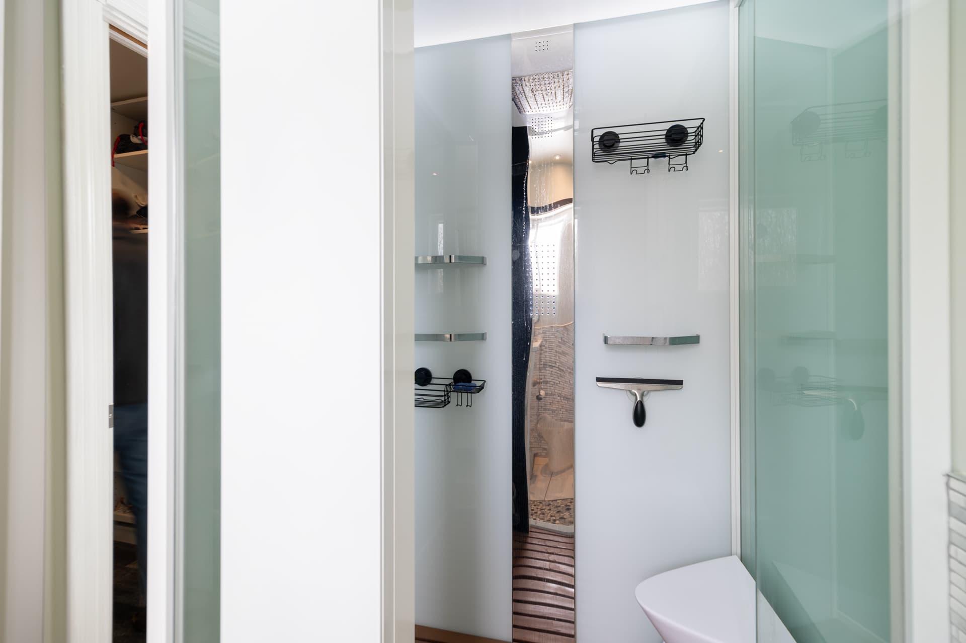 Primary bathroom perspective in the country acreage delivery demo