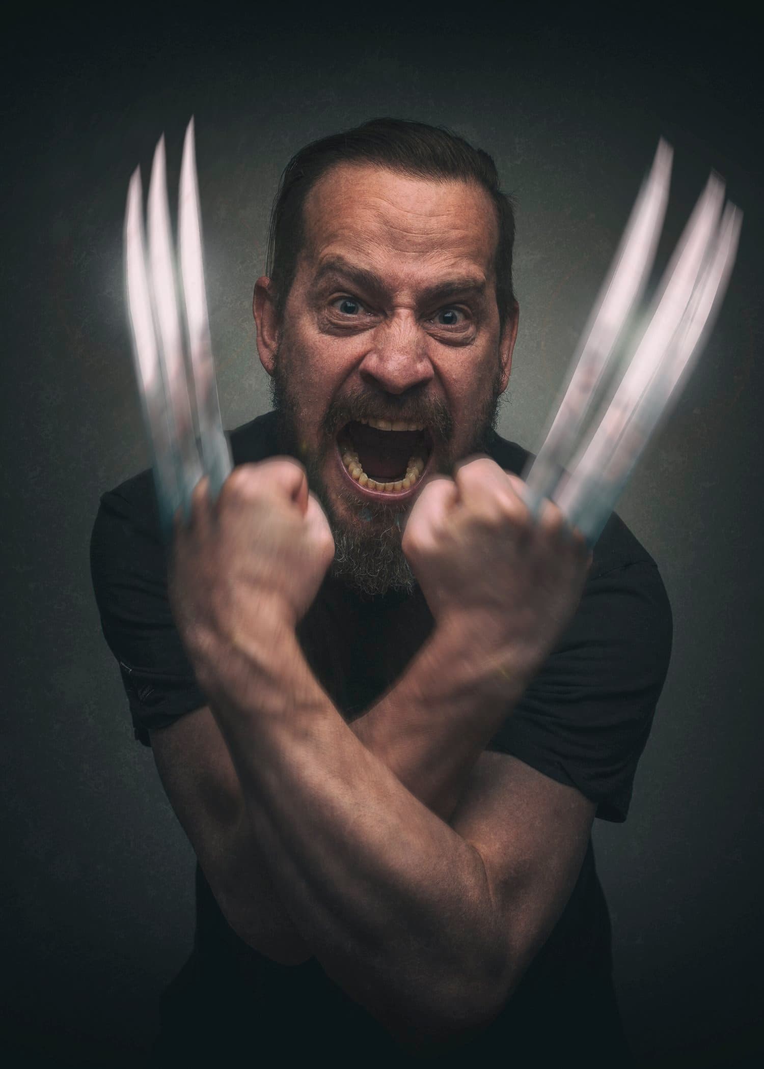 Dramatic creative character portrait